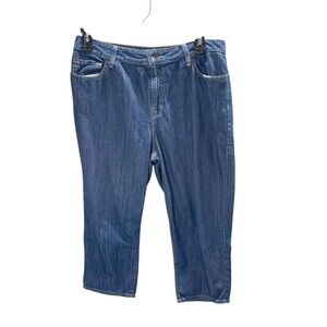 LL Bean Jeans Women's Size 14 Blue Classic Fit 100% Cotton Straight Leg